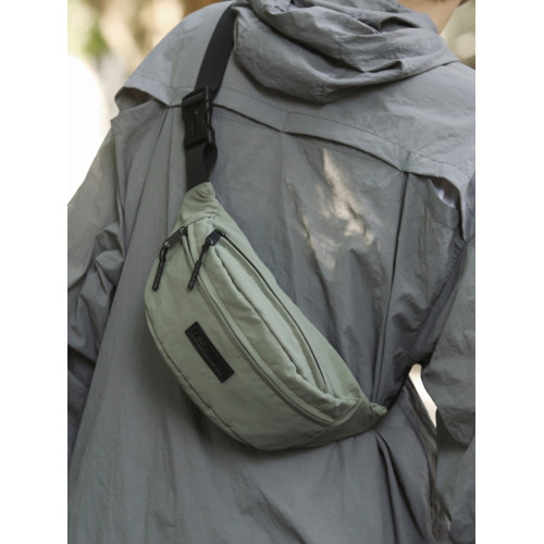 手機胸包男士日系新款運動休閒單肩後後背包腰包百搭潮牌斜後後背包騎行包