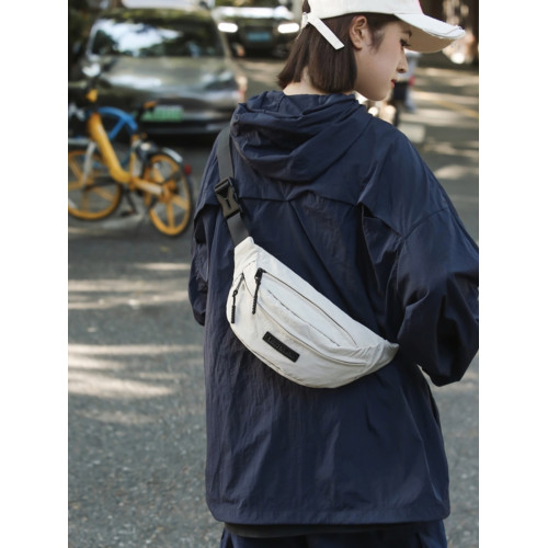 手機胸包男士日系新款運動休閒單肩後後背包腰包百搭潮牌斜後後背包騎行包