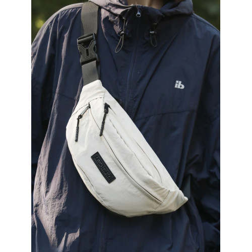 手機胸包男士日系新款運動休閒單肩後後背包腰包百搭潮牌斜後後背包騎行包