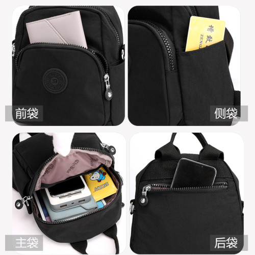 牛津布雙肩包女小包夏天輕便旅行2025新款帆布迷你單肩後後背包女防水
