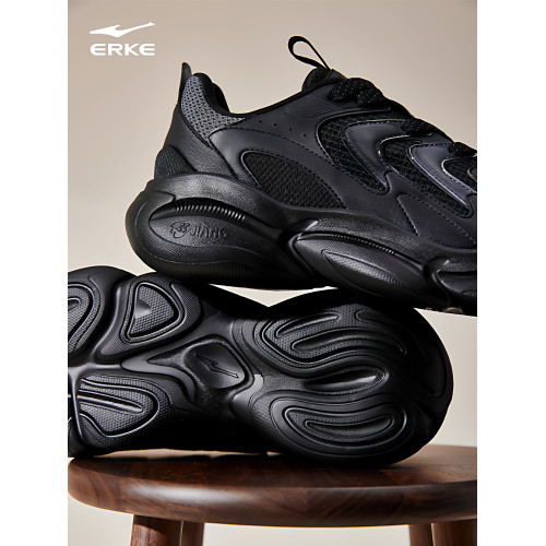 鴻星爾克男鞋2025新款休閒鞋板鞋軟底運動鞋跑步鞋百搭運動鞋子