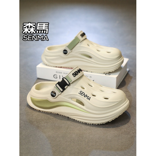 森馬洞洞鞋女外穿2026新款夏季防滑耐磨厚底增高包頭拖鞋沙灘涼鞋