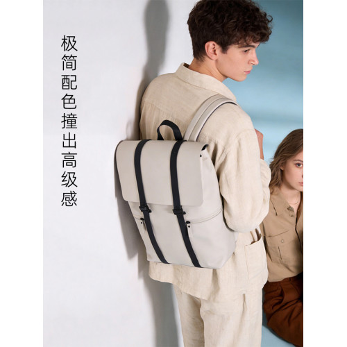 高級感雙肩包男士商務電腦後後背包女16寸男款皮質上班通勤男生書包男