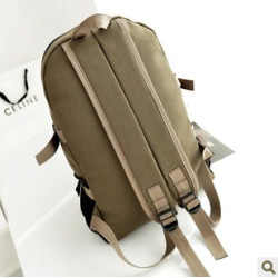 【耐磨帆布】大容量雙肩包旅行後後背包時尚潮男女中大學生書包