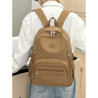 中號防雨牛津布雙肩後後背包男女通用款日常上班多兜小號包上學旅遊包