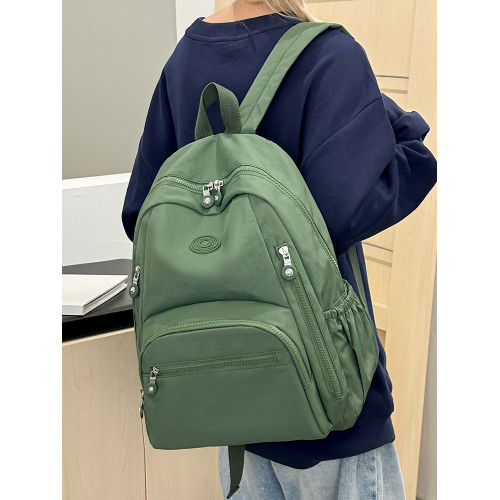 中號防雨牛津布雙肩後後背包男女通用款日常上班多兜小號包上學旅遊包