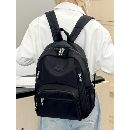 中號防雨牛津布雙肩後後背包男女通用款日常上班多兜小號包上學旅遊包