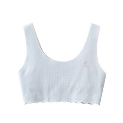 A類裸感無痕一階段發育期少女文胸 薄款背心式內衣中大童四季可穿