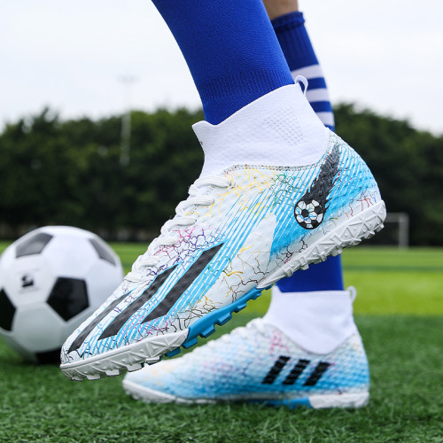 高幫梅西龍骨X19兒童足球鞋男碎釘ag長釘TF短釘女男童獵鷹小李子