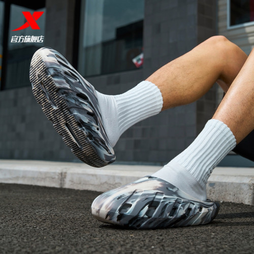 特步鯨魚鞋拖鞋男夏季戶外百搭輕便休閒鞋沙灘拖鞋子975219350001