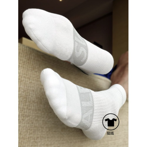 舒適新款運動訓練健身純棉萊卡簡約中低幫百搭襪短襪男士瑜珈透氣