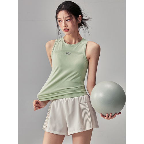 ALOACTIVE瑜珈背心女彈力修身顯瘦美背無袖速乾衣健身跑步運動服