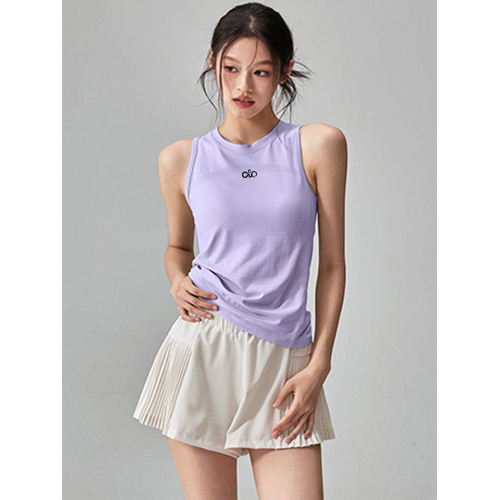 ALOACTIVE瑜珈背心女彈力修身顯瘦美背無袖速乾衣健身跑步運動服