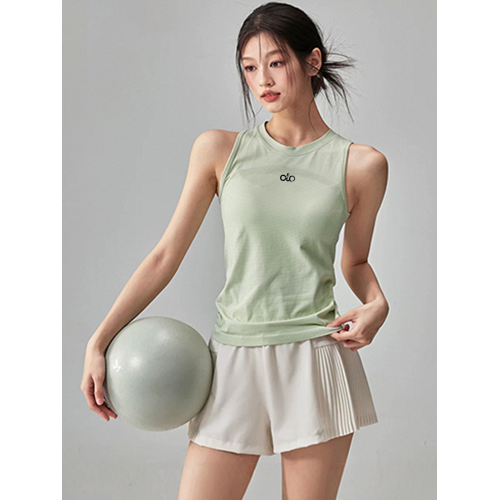 ALOACTIVE瑜珈背心女彈力修身顯瘦美背無袖速乾衣健身跑步運動服