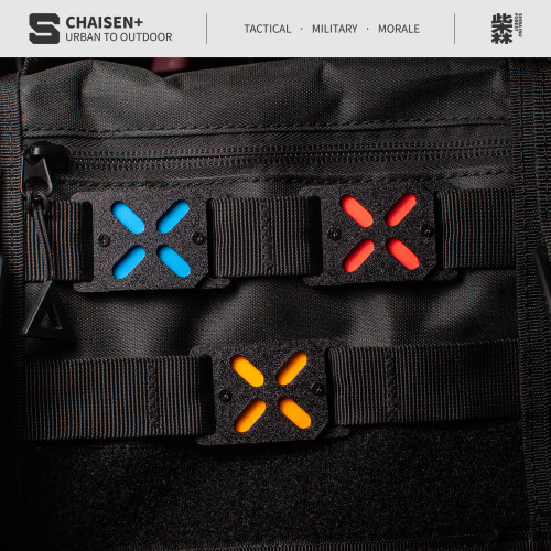 molle系統專用夜光識別章卡釦式熒光士氣章戰術機能後後背包配件