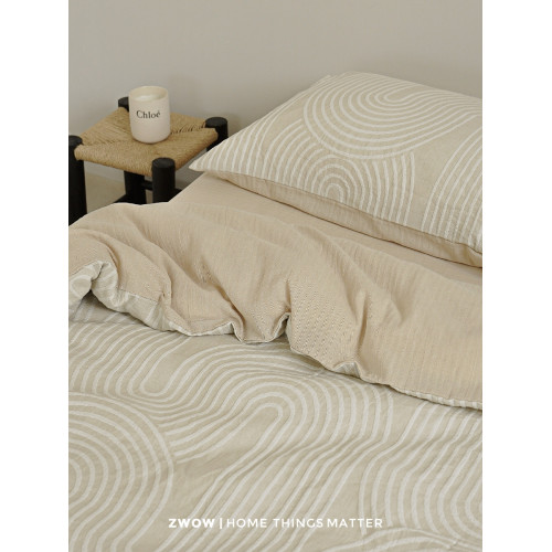 造臥zwow【奶油裱花】輕奢立體提花白色奶油風全棉被套床品四件套 造臥zwow【奶油裱花】輕奢立體提花白色奶油風全棉被套床品四件套