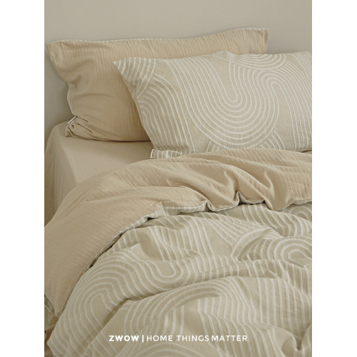 造臥zwow【奶油裱花】輕奢立體提花白色奶油風全棉被套床品四件套 造臥zwow【奶油裱花】輕奢立體提花白色奶油風全棉被套床品四件套