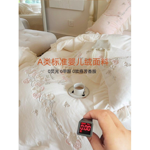 保暖床品歐式公主風高密牛奶絨四件套絨被套床單秋冬床包床上用品 保暖床品歐式公主風高密牛奶絨四件套絨被套床單秋冬床包床上用品