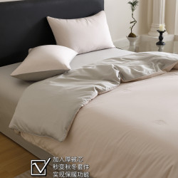 高級A類萊賽爾天絲長絨棉全棉加厚夾棉被套夏被冬夏兩用四件套4件