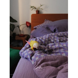 芋泥啵啵·手工拼接加厚純棉雙層紗1.8m四件套碎花被套床單床包新