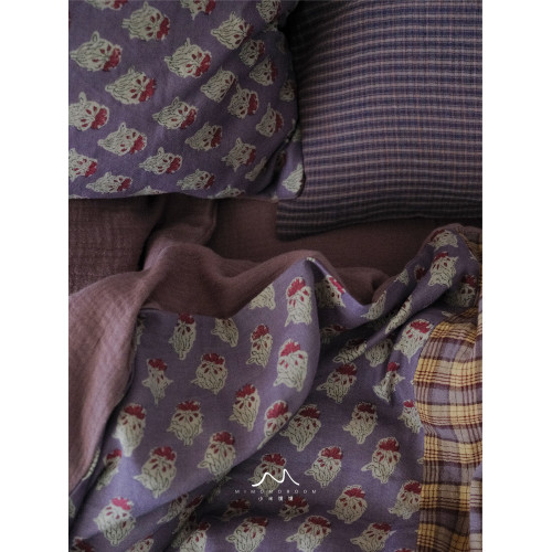 芋泥啵啵·手工拼接加厚純棉雙層紗1.8m四件套碎花被套床單床包新