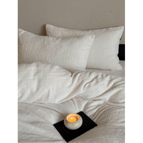 簡約純色雕花牛奶絨四件套冬季加厚保暖珊瑚絨白色防靜電床上用品