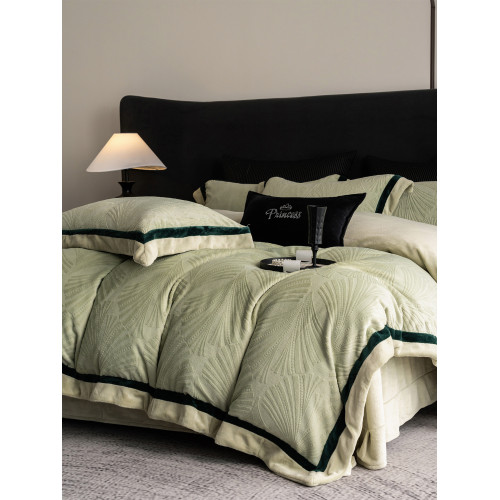 冬季超柔軟牛奶絨四件套2025新款加厚毛絨被套床單床包款床上用品