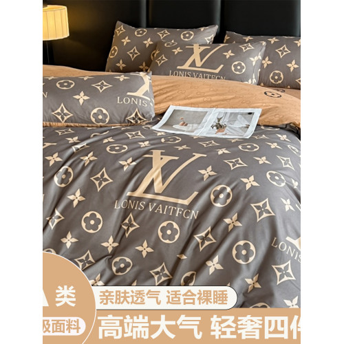 親膚磨毛床品四件套全棉純棉床單被套單人宿捨潮牌三件套四季通用