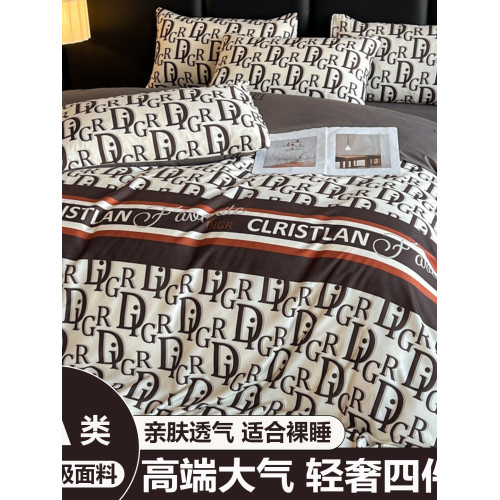 親膚磨毛床品四件套全棉純棉床單被套單人宿捨潮牌三件套四季通用