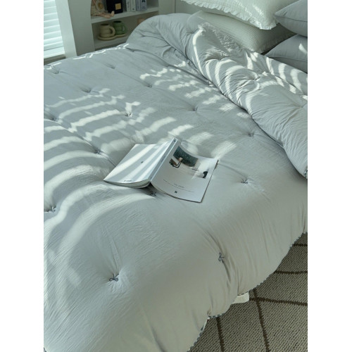 簡簡單單 韓國刺綉雙拼莫代爾仿羊駝毛保暖秋冬被 超軟可機洗A227