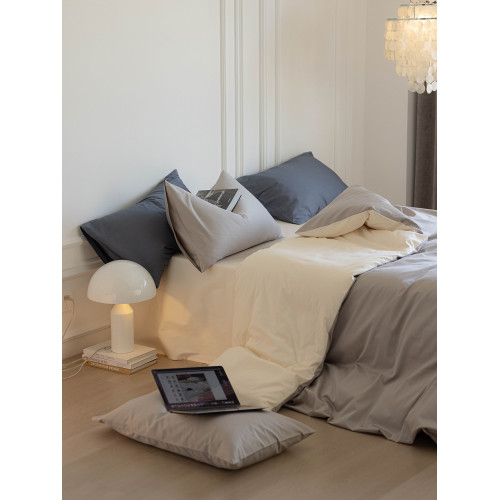 100s長絨棉貢緞床上四件套全棉純棉 輕奢純色床單被套床包款床品