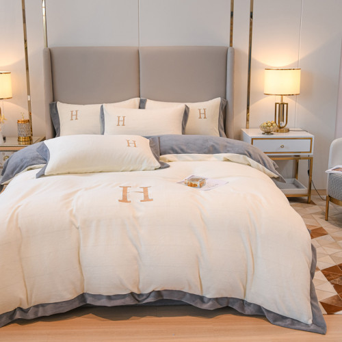 輕奢加厚牛奶絨四件套簡約珊瑚絨冬天保暖被套雙面絨床上毛絨床包 輕奢加厚牛奶絨四件套簡約珊瑚絨冬天保暖被套雙面絨床上毛絨床包