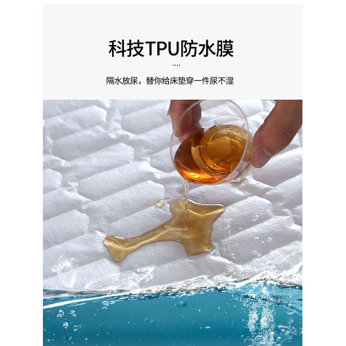 防水床墊單件隔尿床包透氣防滑固定磨毛夾棉防塵蓆夢思保護套家用