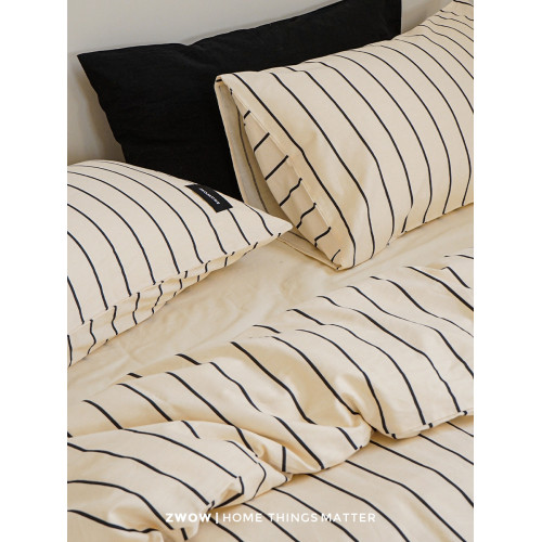 造臥zwow【平行】條紋北歐INS床單床包純棉床上四件套100全棉床品