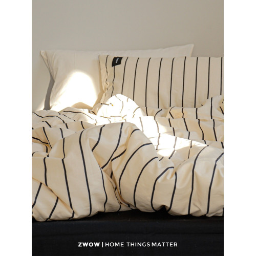 造臥zwow【平行】條紋北歐INS床單床包純棉床上四件套100全棉床品