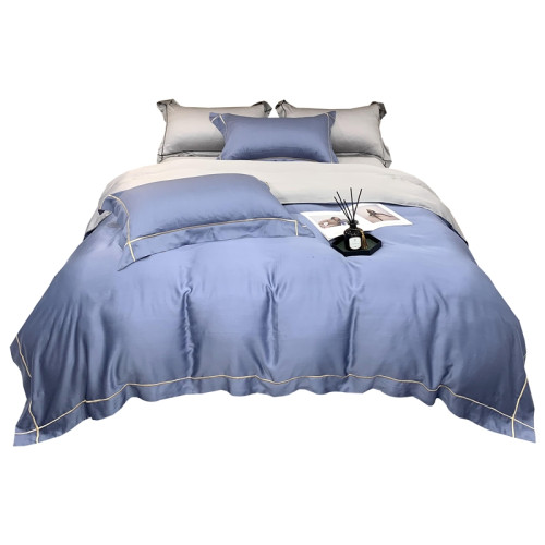 酒店風簡約冰絲純棉四件套全棉床單裸睡輕奢絲滑被套床包歐式床品