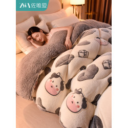 毛毯冬季加厚蓋毯羊羔絨被子冬被珊瑚絨毯子毛絨保暖學生宿捨午睡