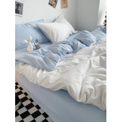 床上用品南通家紡四件套全棉純色床單被套床包款三件套學生宿捨