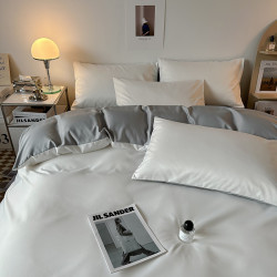 冰絲四件套輕奢高級夏季床單被套夏天絲滑真絲宿捨三件套床上用品