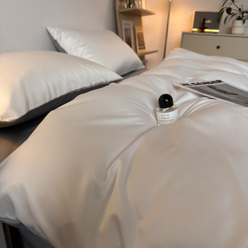 冰絲四件套輕奢高級夏季床單被套夏天絲滑真絲宿捨三件套床上用品