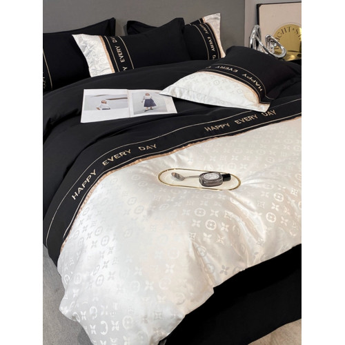 北歐風輕奢感水洗棉刺綉款綉花織帶提花暗紋四件套學生宿捨三件套