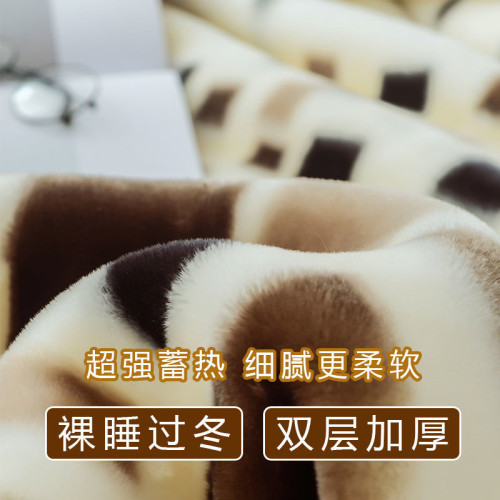 毛毯被子秋冬季拉捨爾雙面毛絨四季通用毯加厚蓋毯空調毯冬天毯子