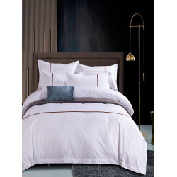 五星級加厚純棉白色床上四件套酒店床上用品四件套條紋床單被套