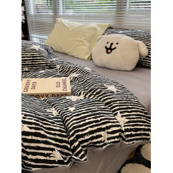 ins風床上四件套水洗棉被套粉色少女心蝴蝶結學生宿捨床單三件套