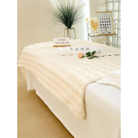 怦然心動網紅美容院美容床蓋毯專用家居奶油風保暖秋冬被2025新款