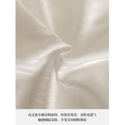 輕奢全棉貢緞提花四件套純棉床上用品絲滑裸睡被套床單三件套床包