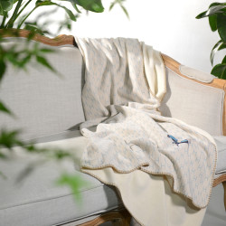 A類棉羊絨ins風毛毯沙發毯披肩毯春夏加厚保暖蓋毯法蘭絨嬰兒被