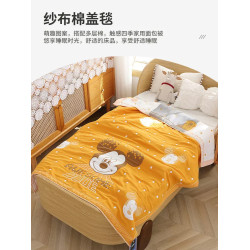純棉紗布兒童蓋毯新款單人家用全棉麵包被四季通用沙發毯毛巾被子