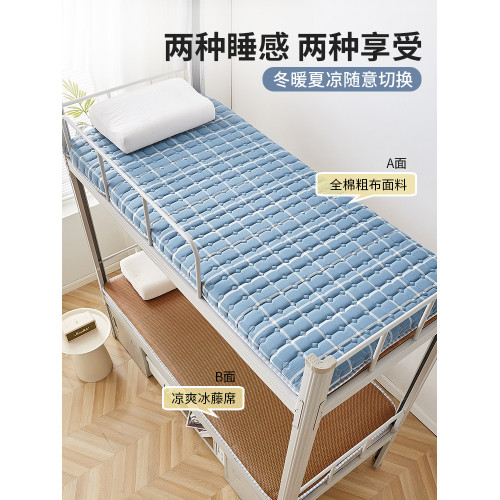 乳膠床墊軟墊學生宿捨專用單人90x190cm冬夏兩用涼蓆墊子藤蓆地墊