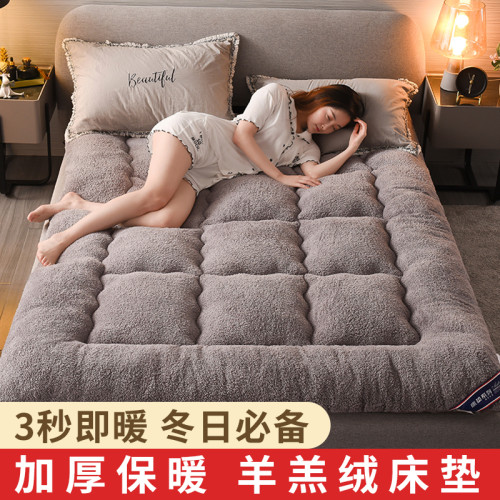 加厚保暖羊羔絨床墊床褥1.5m1.8米榻榻米單人雙人床褥子墊被2x2.2